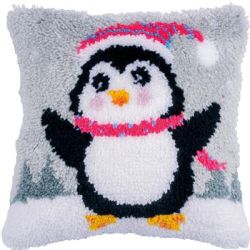 Kissen zum selber Knüpfen - Knüpfkissen Motiv Pinguin