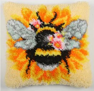 Kissen zum selber Knüpfen - Knüpfkissen Motiv Biene