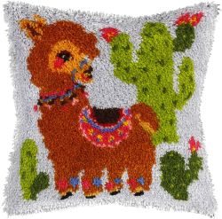 Kissen zum selber Knüpfen - Knüpfkissen Lama