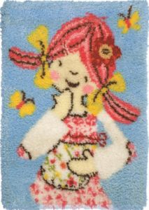 Knüpfteppich Knüpfwandbehang Acryl zum selber Knüpfen Emily Button Knüpfteppich Knüpfwandbehang Acryl zum selber Knüpfen Emily Button