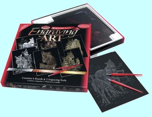 Geschenkpackung Kratzbilder Silber, Gold, Kupfer